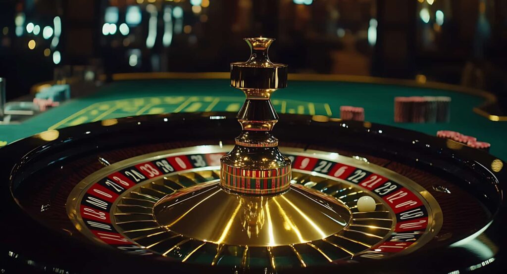 Roulette table with bets for how to play rolet
